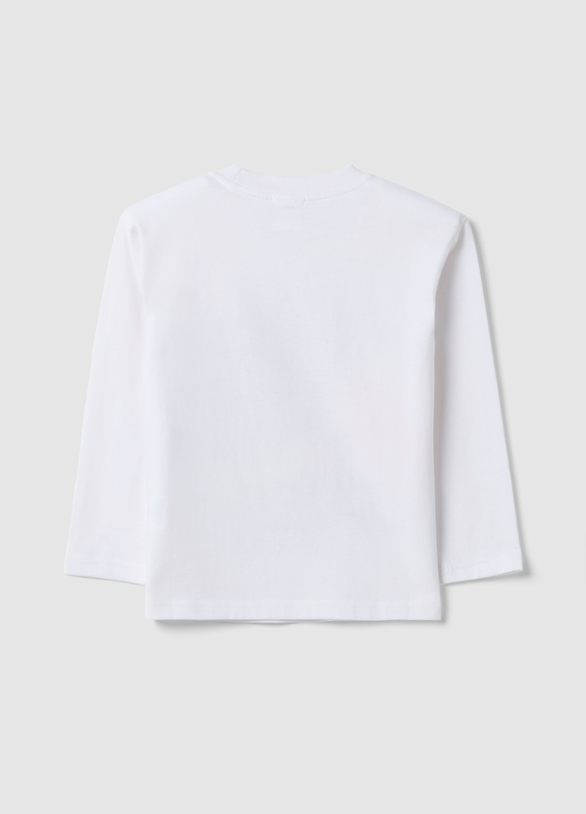 White children's T-shirt in pure cotton with Sonic print