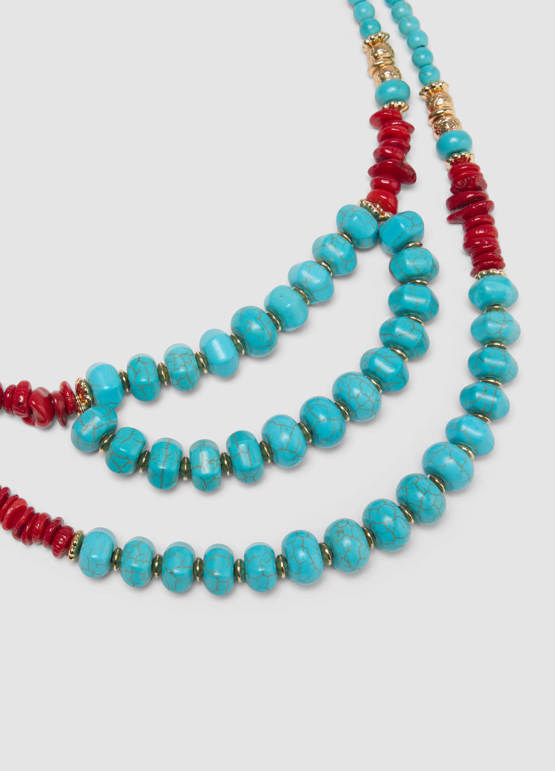 Collana multicolor con pietre