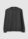 Grey Cotton Blend Crew Neck Sweatshirt Regular Fit_4