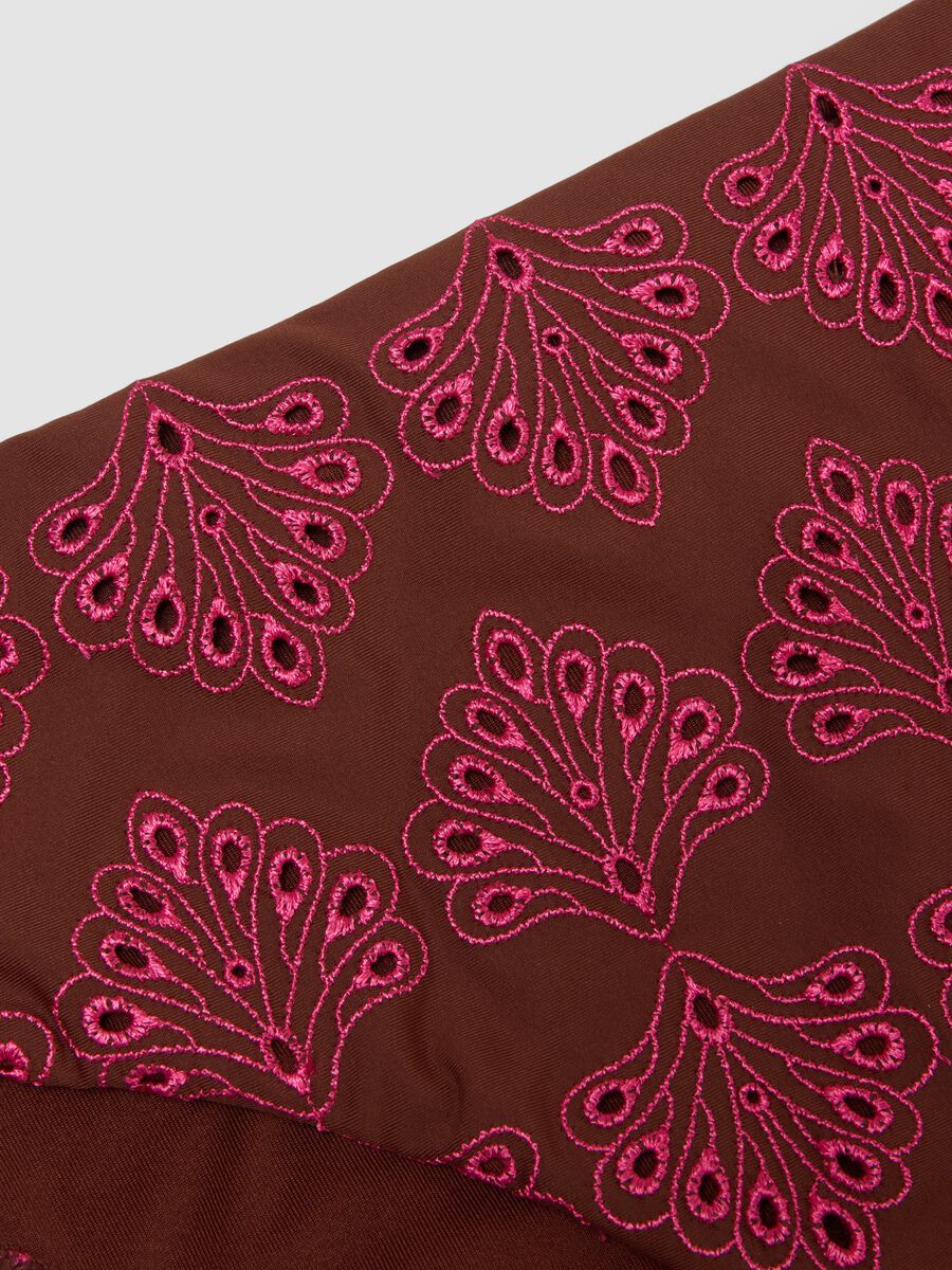 Brown embroidered stretch bikini bottoms_5