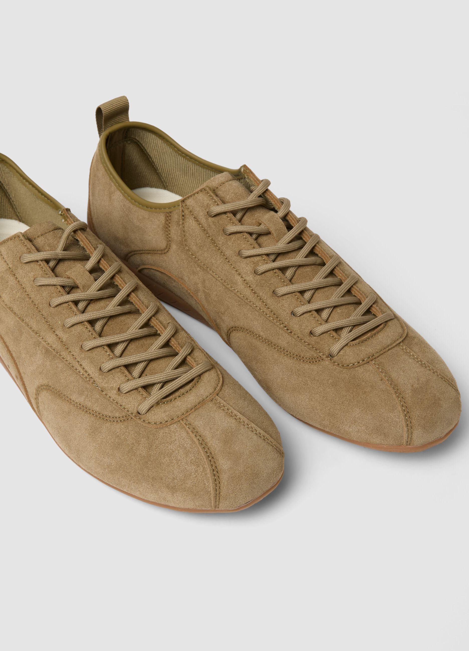 Beige genuine leather regular fit shoes