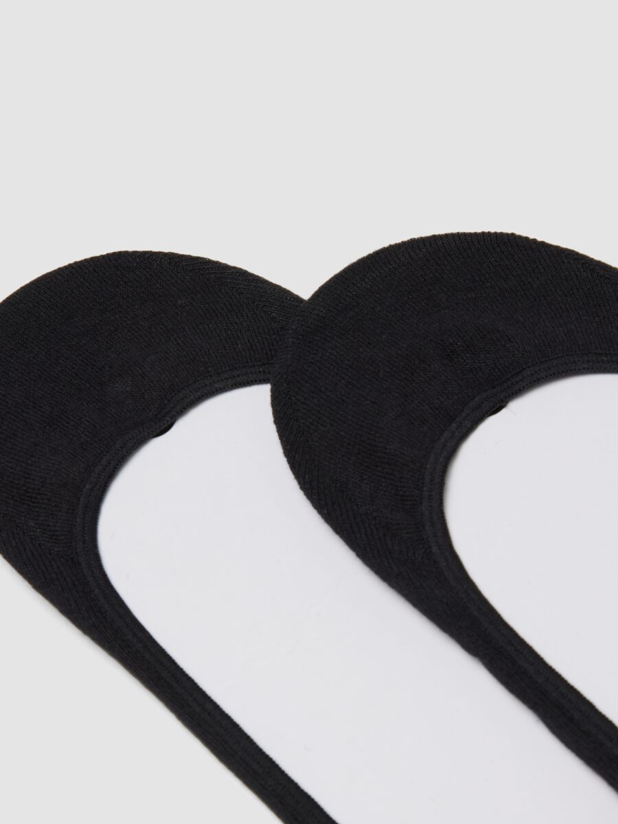 3-pack of black sporty no-show socks in stretch organic cotton_2