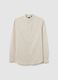 Men&rsquo;s beige cotton and linen shirt with regular fit_4