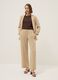 Beige regular-fit buttonless blazer_1