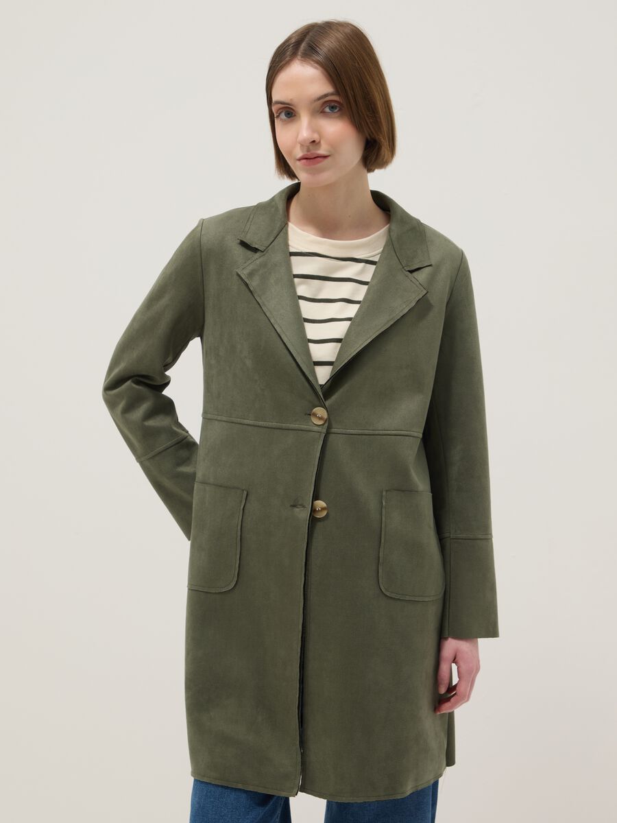 Regular fit light green jacket with large pockets_1