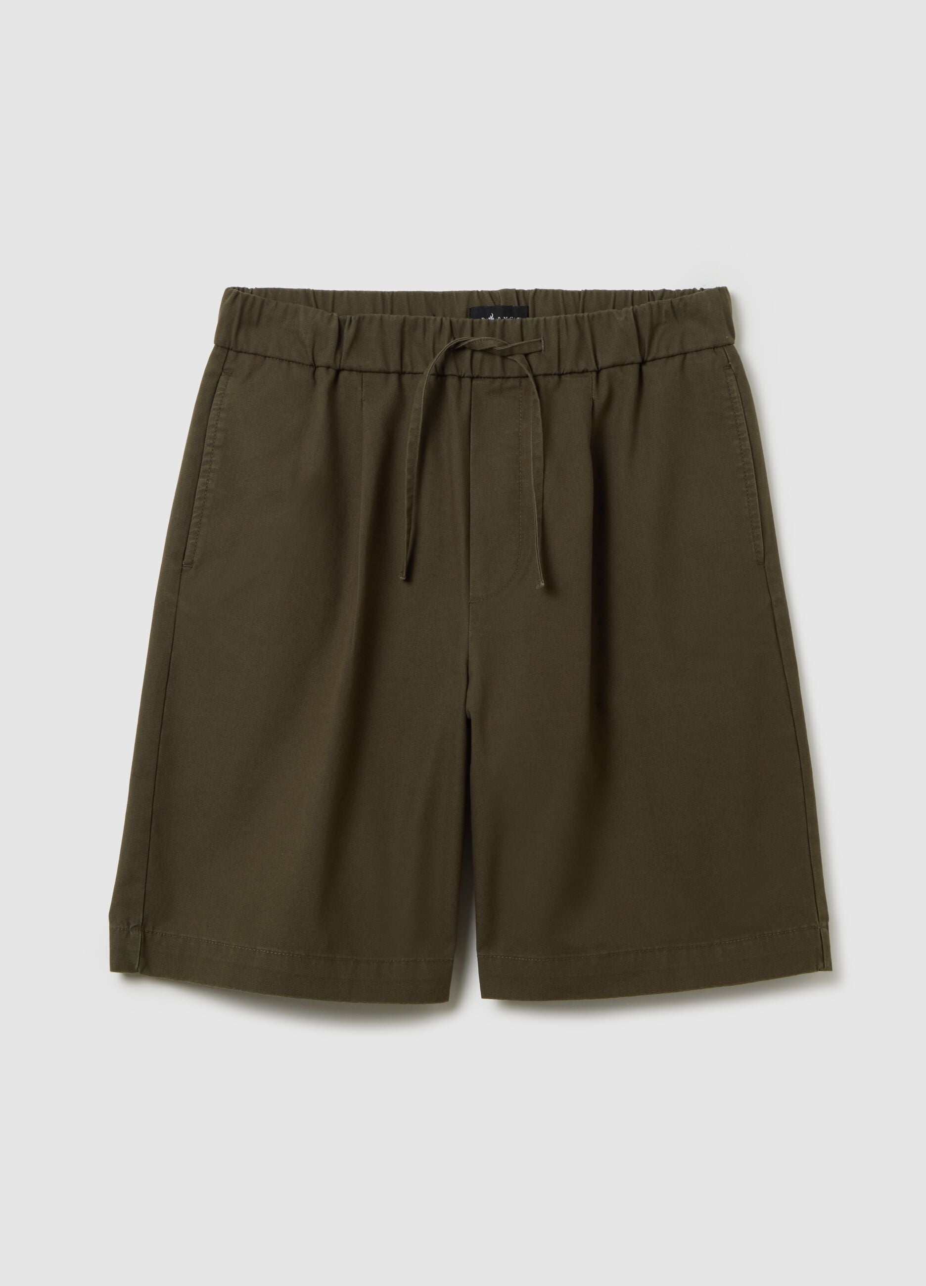 Men's green baggy shorts in 100% cotton