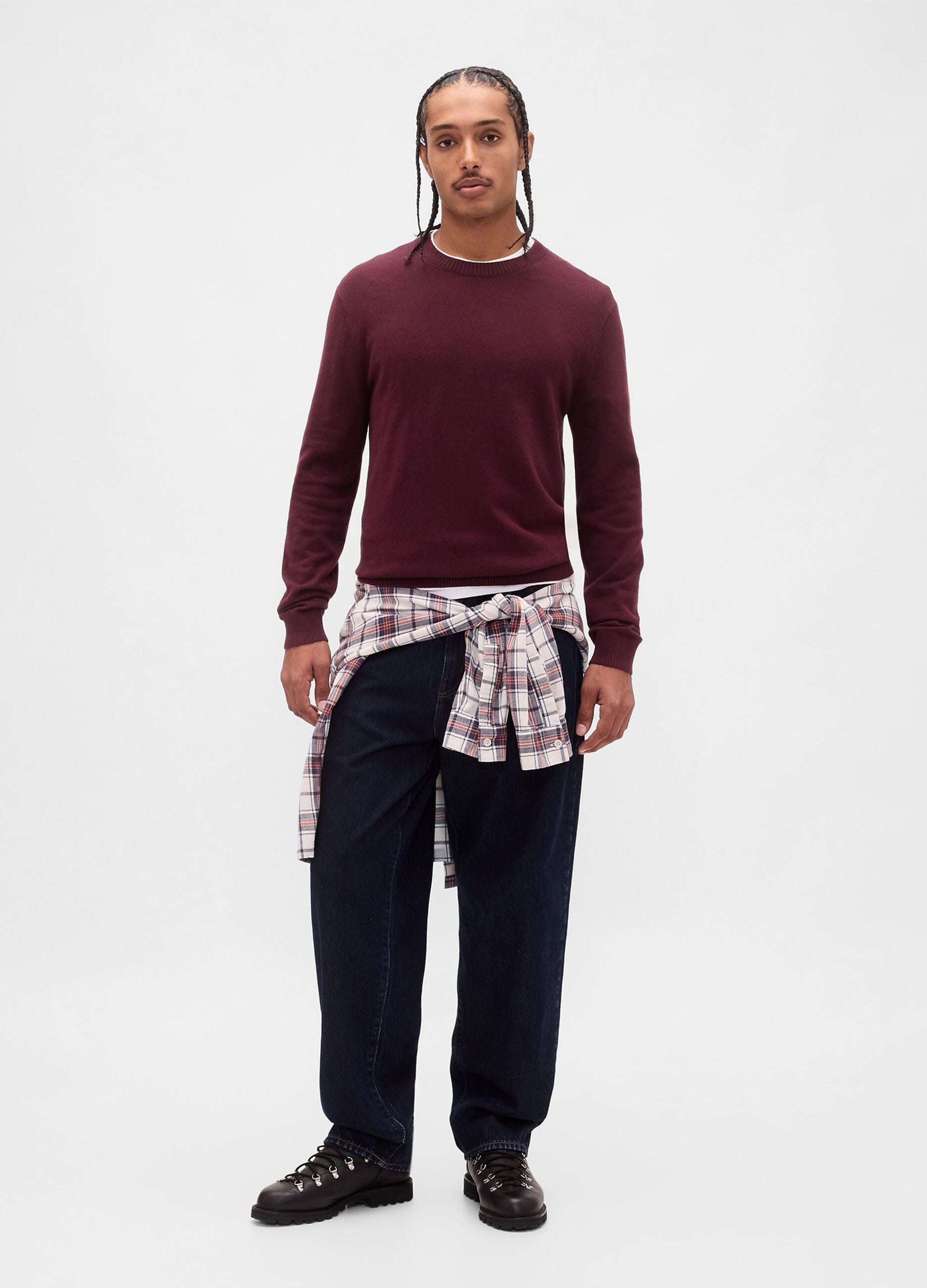 Purple Cotton Blend Sweater