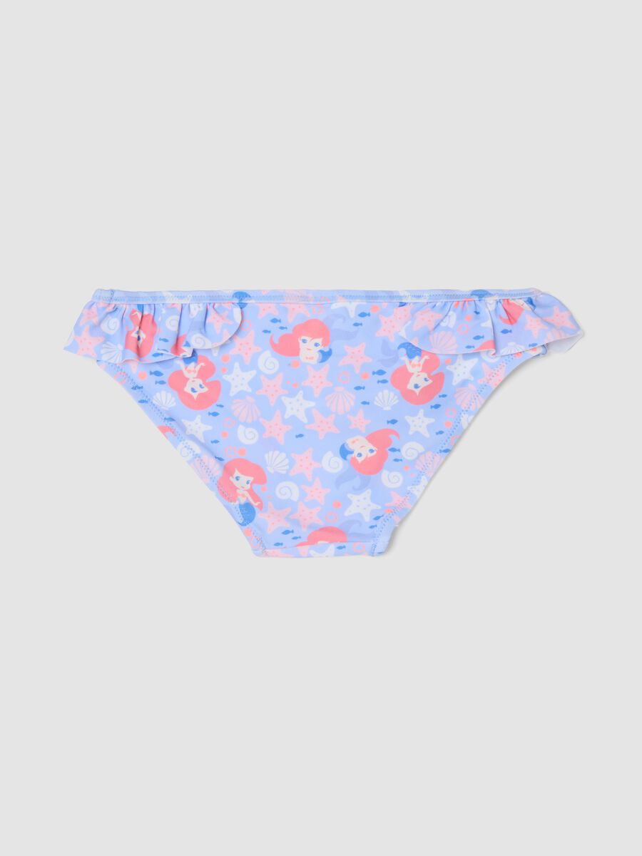 Slip mare azzurro per bimba in tessuto elasticizzato con stampa Sirenetta_1
