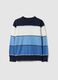 Children's multicolour striped sweater in pure cotton regular fit_0