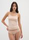 Beige regular fit stretch cotton briefs_0