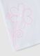 White pure cotton girl's T-shirt regular fit with print_3