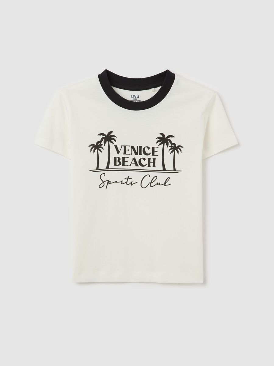 White T-shirt with "Venice Beach print"_3