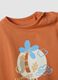 Two-pack of orange organic cotton rompers_2