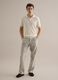 Multicolor striped linen-cotton blend chino trousers, straight fit_0