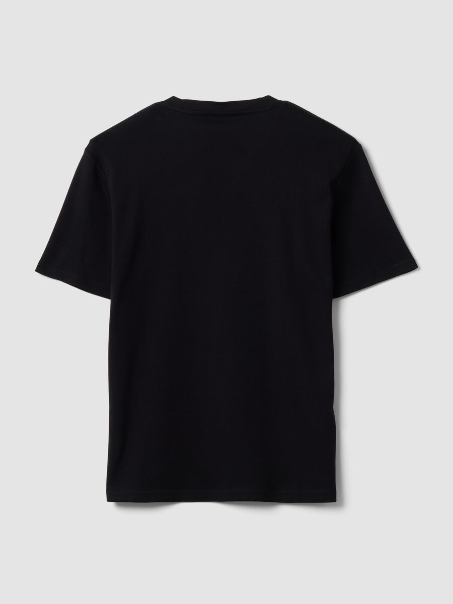 Black pure cotton relaxed-fit short-sleeve T-shirt_1