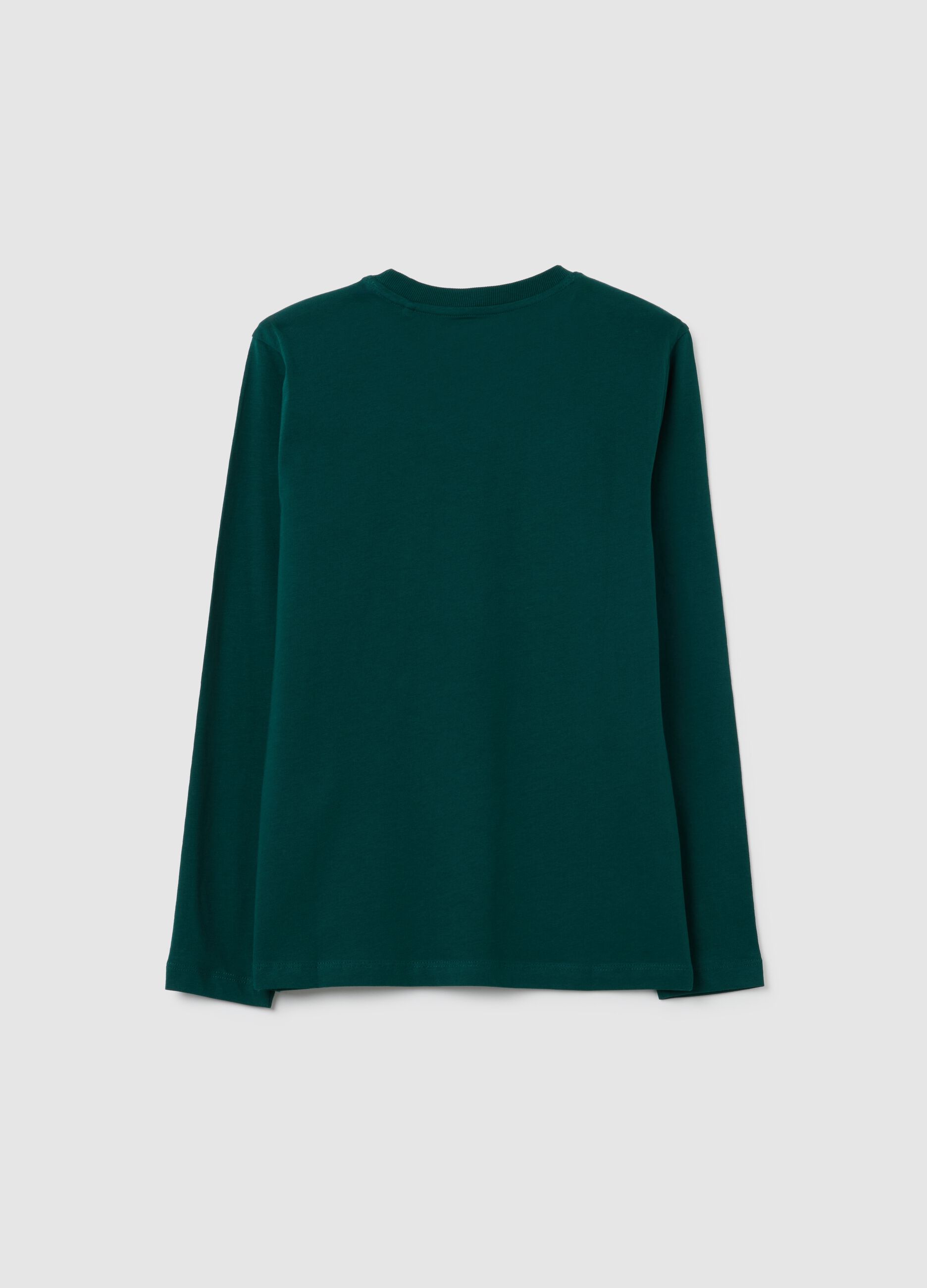 Boys' Pure Cotton Green Long Sleeve Top
