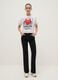 White pure cotton T-shirt, regular fit with Keith Haring print_1