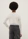 Girl's white pure cotton cardigan with regular fit, knit_1