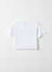 Girls&rsquo; white stretch cotton T-shirt with butterfly print_4