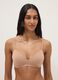 Beige stretch cotton bra with light padding_0