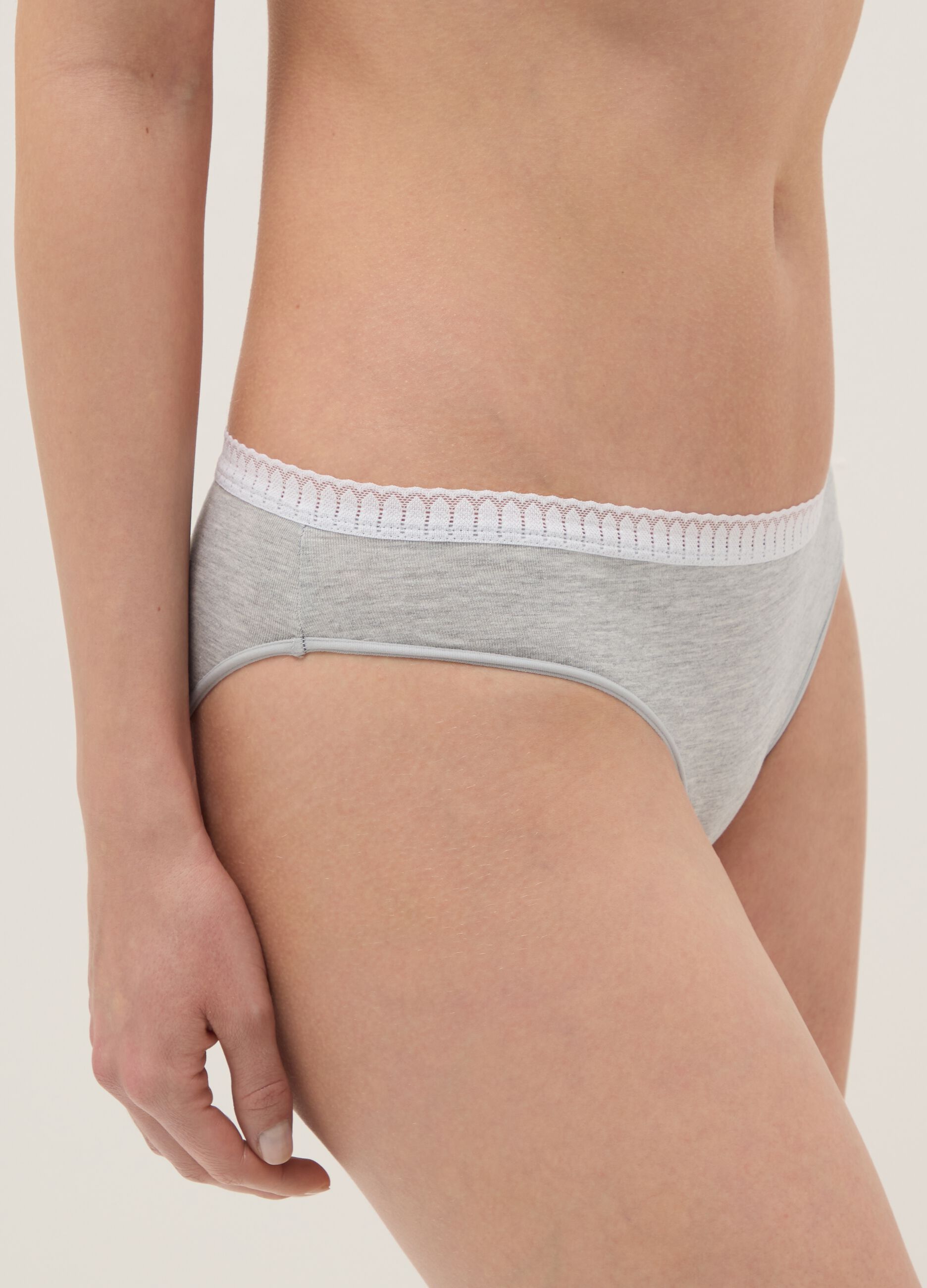Multicolour cotton blend regular fit twin-pack briefs