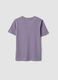Purple crew-neck T-shirt in pure organic cotton, regular fit_2