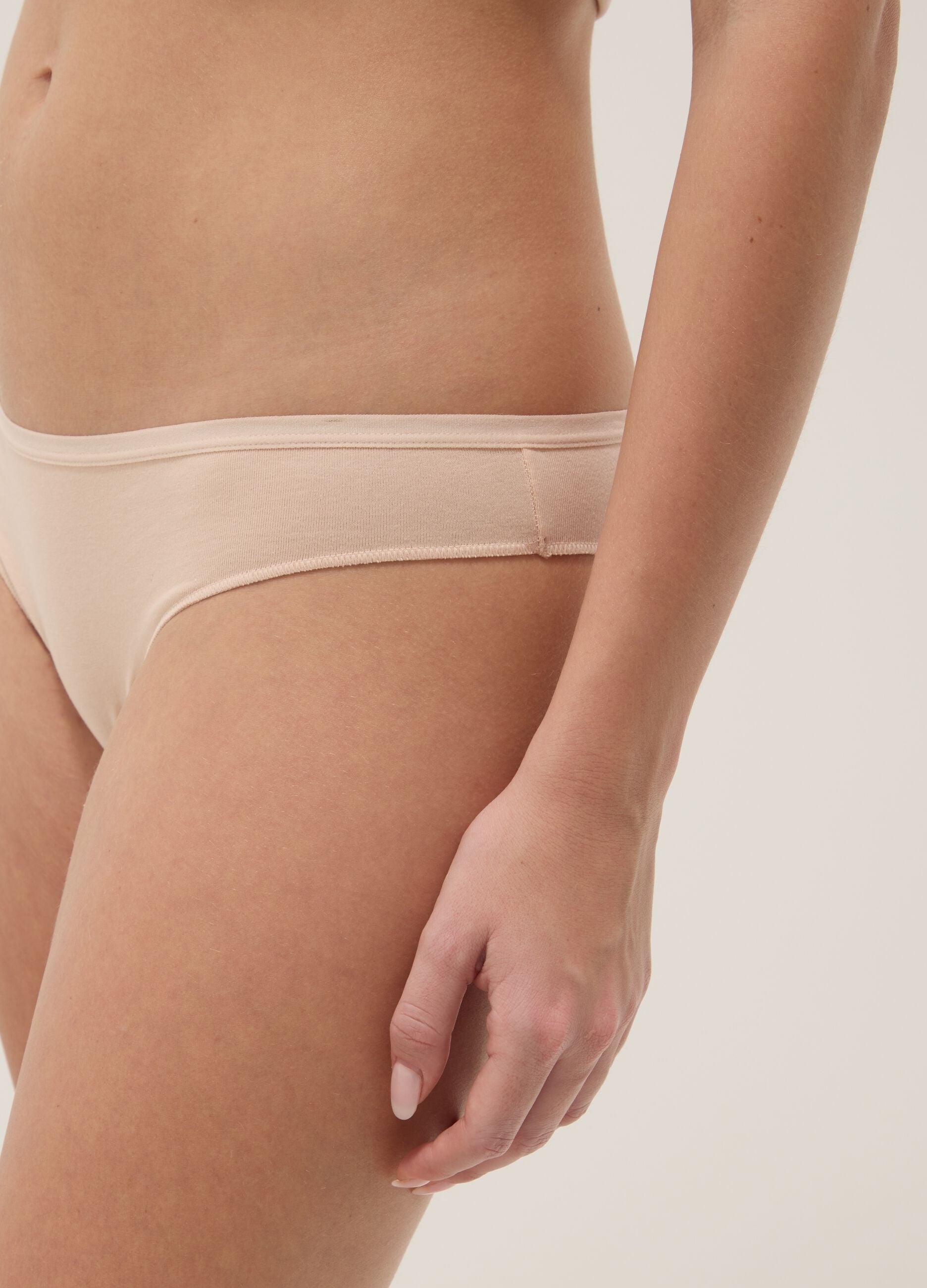 Multipack multicolour Brazilian briefs in stretchy cotton regular fit