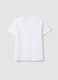 Girls' regular fit white pure cotton T-shirt with phrase_4