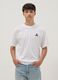 T-shirt bianca da ragazzo con logo Playstation in puro cotone relaxed fit_0