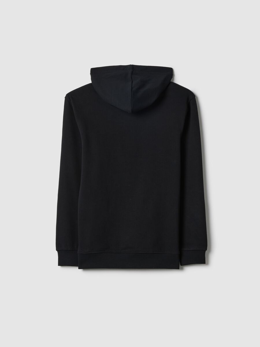Boys' regular fit black pure cotton hoodie_4