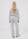 Grey jogger trousers in organic cotton and viscose blend for girls_2