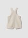 Beige cotton-linen blend baby dungarees regular fit_1