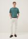Green short-sleeve regular fit T-shirt with seraphim neck_1