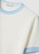 White viscose-blend T-shirt with contrast trims_5