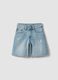 Wide-leg denim shorts_0