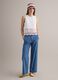 White cotton-blend vest top with lace detailing_1