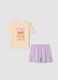 Girls' regular fit multicolour pure cotton pyjamas with prints_0