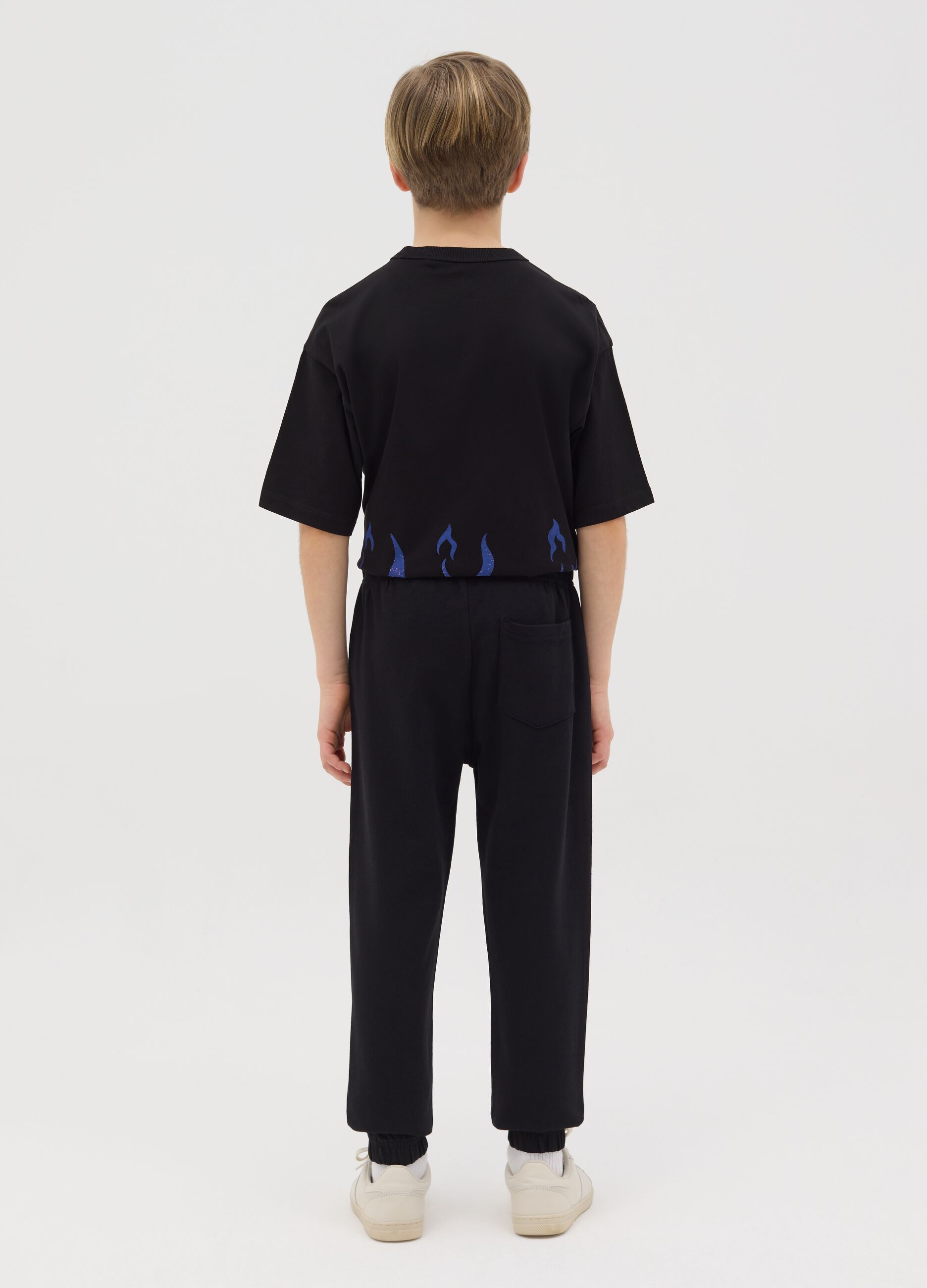 Cotton joggers with drawstring