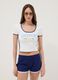 White short-sleeve stretch cotton T-shirt_2