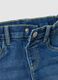 Blue stretch denim regular fit trousers for children_2