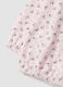 Pink organic cotton jersey pyjamas with floral print for baby girls and girls_2