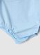 Baby's sleeveless pure cotton blue romper with embroidery_2
