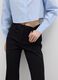 Black polka dot flare trousers_3