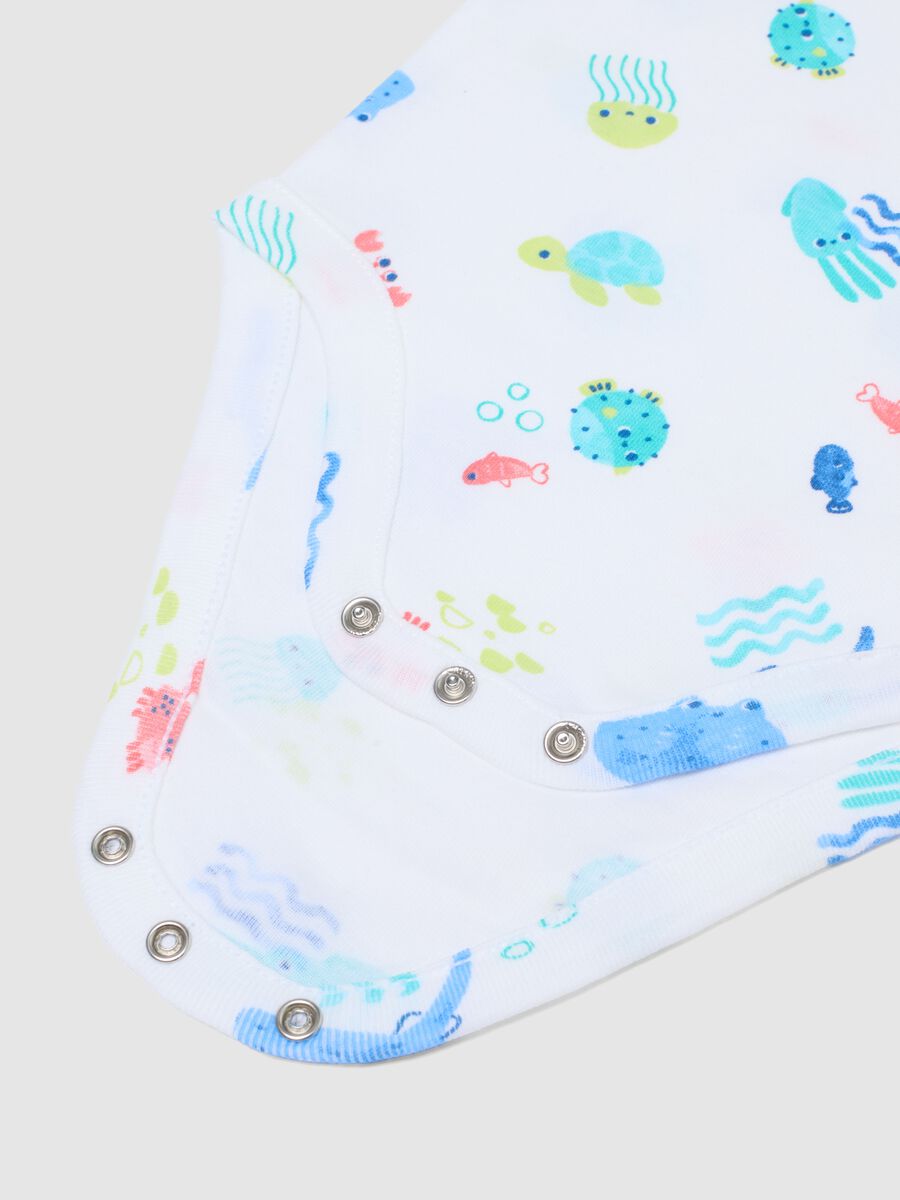 Tripack body senza maniche in puro cotone multicolor da neonato_2