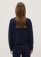 Blue cardigan with polo collar in pure cotton regular fit_2