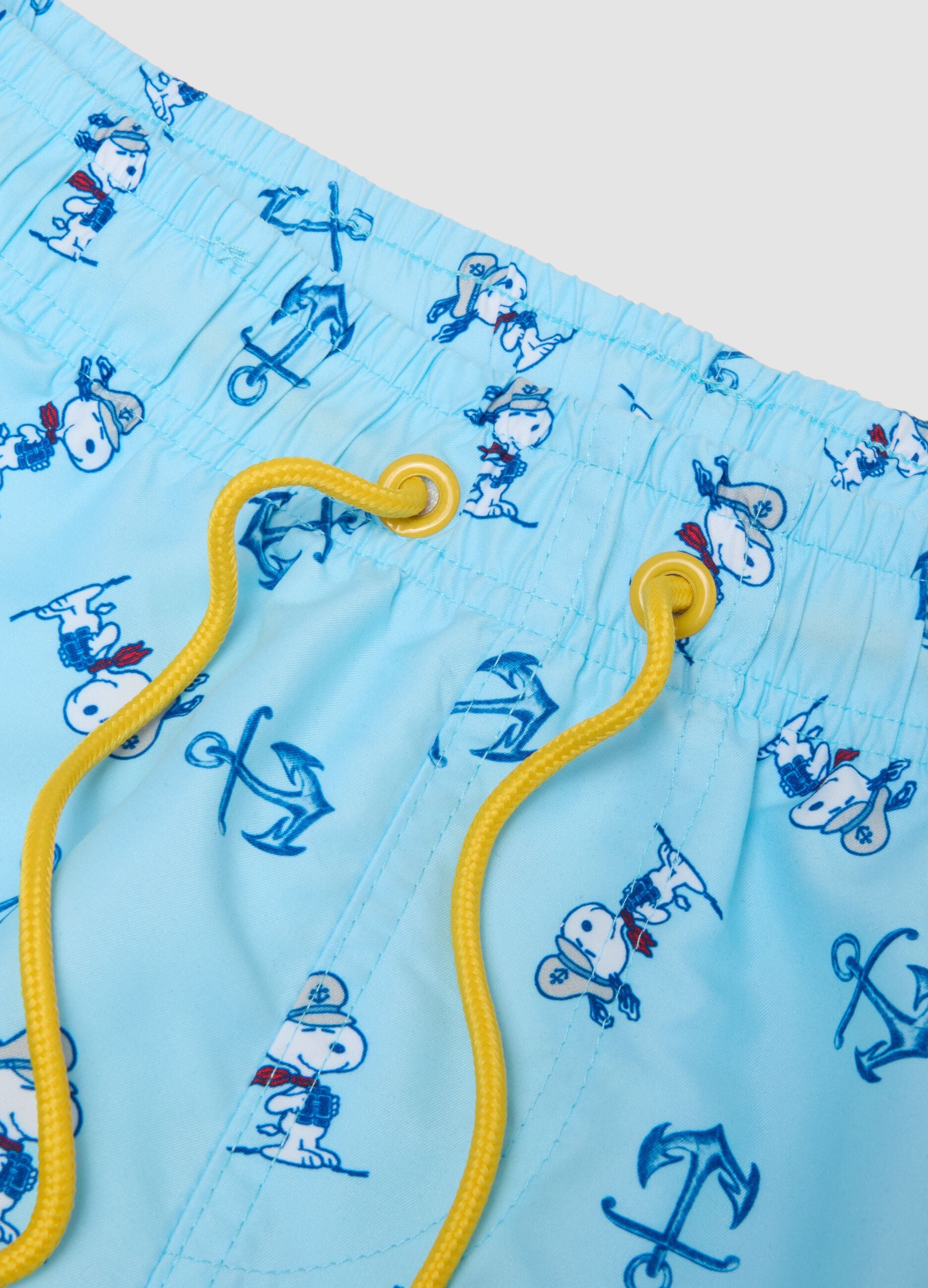 Blue beach boxers with Peanuts print