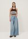 Multicolour striped pure cotton fitted knitted top_1