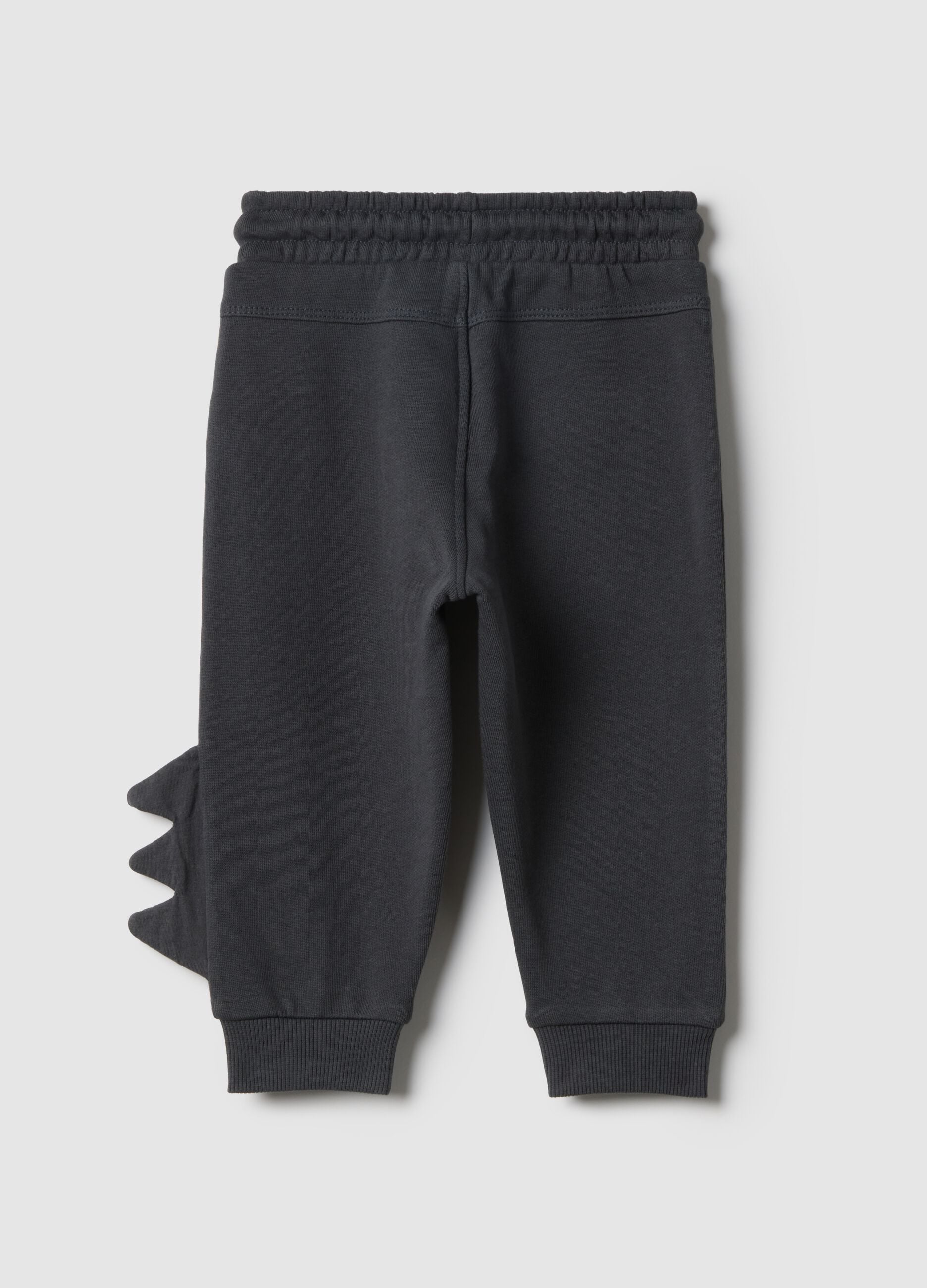 Black pure cotton baby trousers regular fit dinosaur design