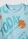 Boys&rsquo; light blue pure cotton short pyjamas with prints_2