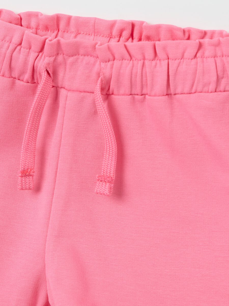 Girls&rsquo; white regular-fit jogging outfit in stretch cotton_2